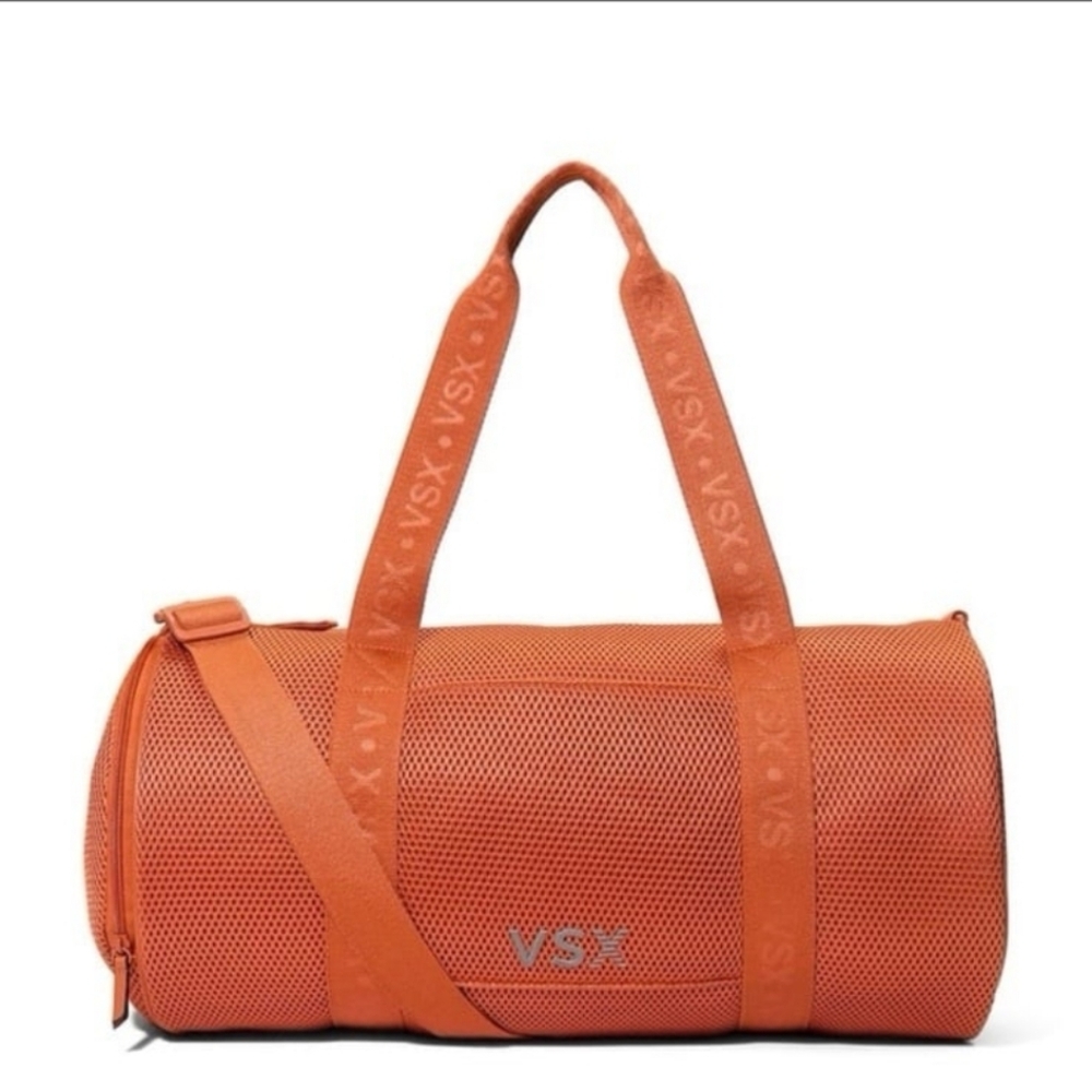 Victoria'a Secret VSX Orange Mesh Duffle Bag Sporty New With Tags